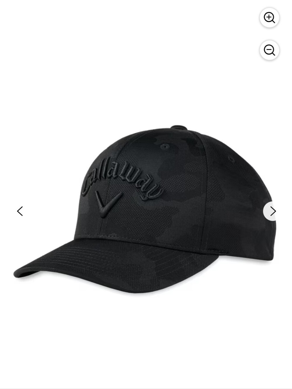 Callaway Flexfit Black Camouflage Golf Cap / OS